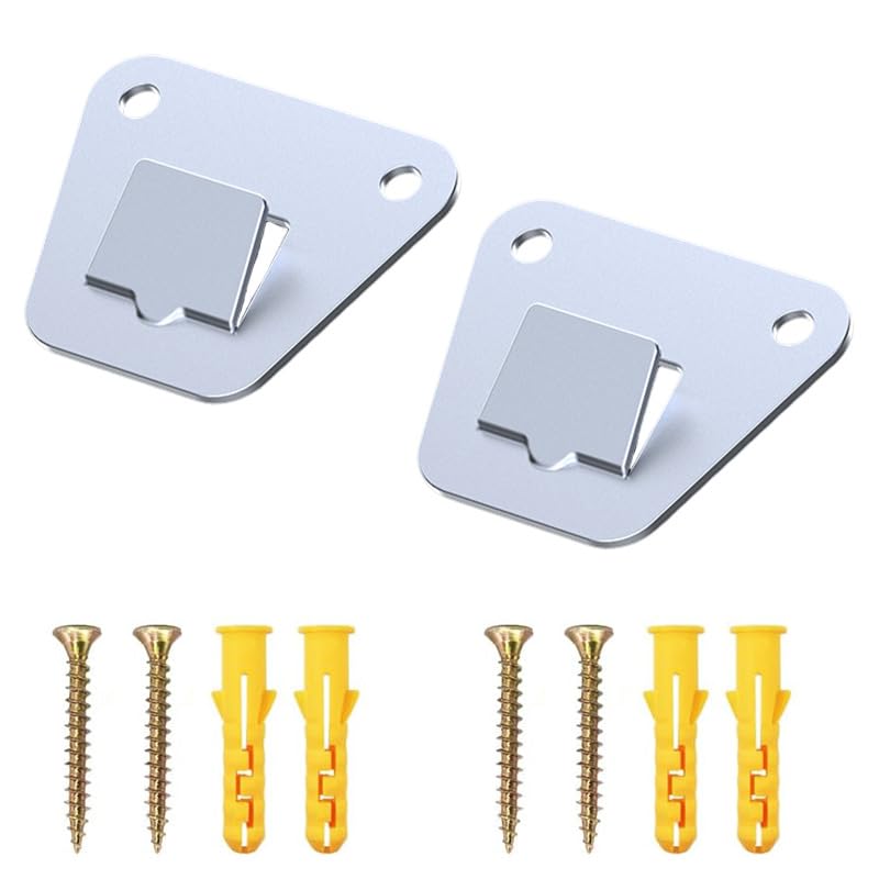 2 Pack Wall Fan Mounting Brackets - Universal Fit Thick Steel Wall Mount Fan Brackets Holders with Fastening Screws(2 Pack)