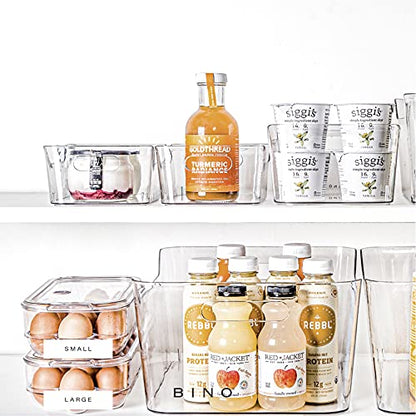 BINO Plastic Egg Container for Refrigerator - Clear, 21 Count, Sturdy, Durable - size: 21 Egg