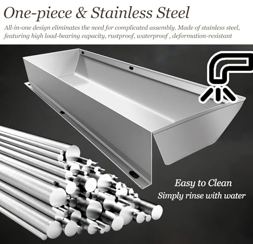 Customizable Pig Feeder with Large Storage Space, Heavy Duty Anti-rust Goat Feeder, Floor & Wall Mounted Water Trough for Cattle, Hog, Sheep(L200cm/6.6ft) - size: L200cm/6.6ft