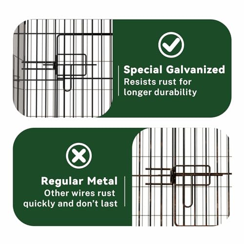 STILLCOVE Medium Chicken Coop Run: 87" × 40" Outdoor Metal Duck Pen with Cover - Poultry Cage Enclosure for Rabbit Hen Quail - size: 87.0"L x 40.0"W x 40.0"H