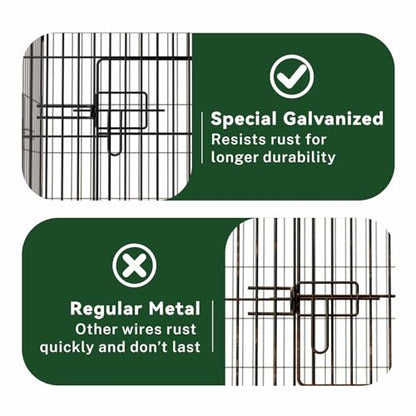 STILLCOVE Large Chicken Coop Run: 130" × 40" Outdoor Metal Duck Pen with Cover - Poultry Cage Enclosure for Rabbit Hen Quail - size: 130.0"L x 40.0"W x 40.0"H