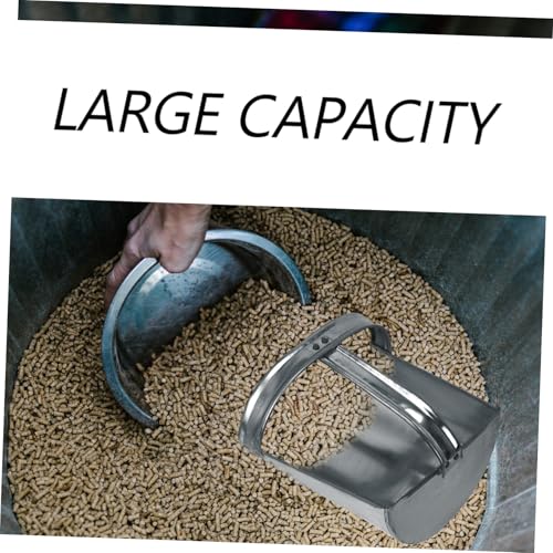 balacoo Ergonomic Handle Feed Scoop Fodder Shovel for Large Scale Livestock Feeding