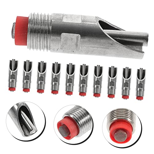 Happyyami 10pcs Automatic Stainless Steel Pig Waterer Drinking Tools Efficient Livestock Water Supply System Nipple Drinker for Pigs Cattle Sheep Leak-Resistant Design