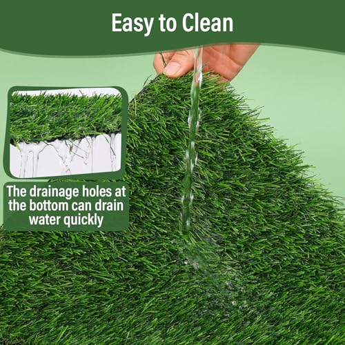 Jollidecor 6 PCS Nesting Pads for Chicken Coop-12''x12'', Washable Artificial Grass Box Liners for Laying Eggs, Green and Light Brown Chicken Bedding for Nesting Box, Pets, Garden Indoor Outdoor