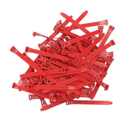 Chicken Leg Rings 1-100 Numbered | Reusable Poultry Identification Leg Bands for Ducks/Chicks/Pigeons/Goose | Sturdy PP Material Easy to Apply and Take Off (Red) - color: Red