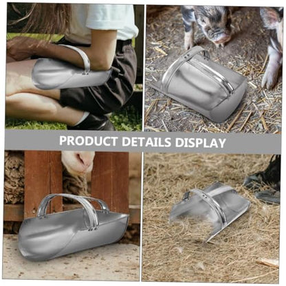 YARNOW Thickened Iron Feed Shovel Durable Veterinary Food Scoop for Livestock and Farm Use Lightweight and Easy to Carry Smooth Edges for Safe Handling