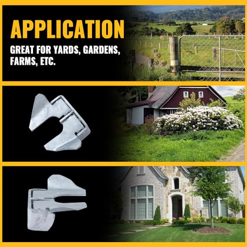 VIVIDA Wall Mount Butterfly Latch 1-3/8" to 1-5/8", Gate Fork Lock with Padlock Hole, Chain Link Fence Parts, Galvanized Steel, 1 PCS - color: Silver, 1 Pack
