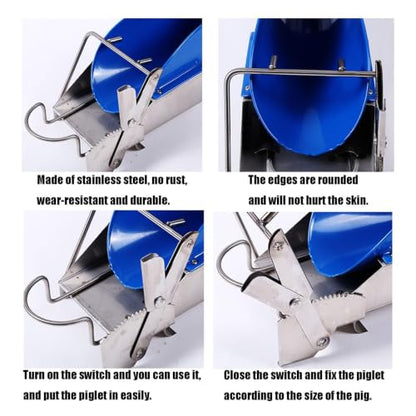 Piglet Castration Tools Portable Stainless Steel Operation Platform Swine Cradle Holder Castrated Rack for Hog Farrowing Crates and Family Farms(Large) - color: Large