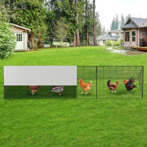 Chicken Tunnels for Yard, 118.1x28x24.2 inch, Portable Chicken Runs with Cover, Easy Installation, Portable Chicken Coop for Outdoor Backyard Farm Use
