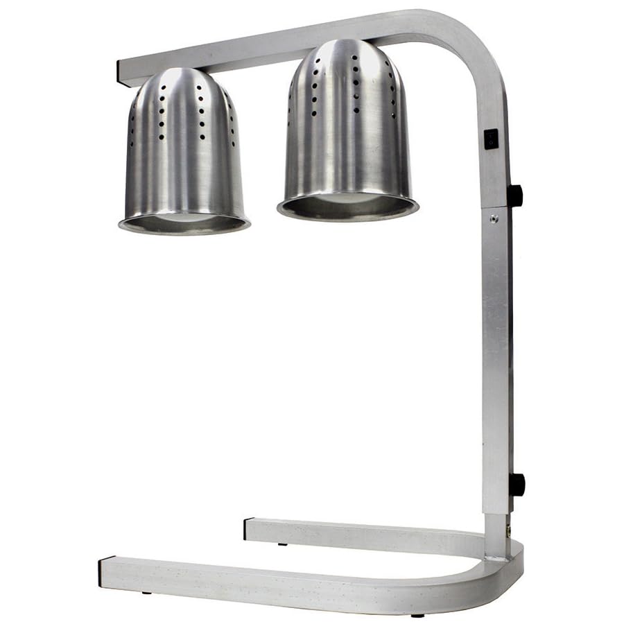 Winco Bulb Professional Free Standing Heat Lamp, Twin,Aluminum - color: Aluminum