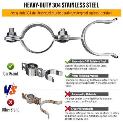1-7/8" x 1-7/8" Chain Link Gate Latch Heavy Duty Stainless Steel Fence Gate Fork Latch Hardware with Padlock Hole 1pcs - color: 1-7/8"x1-7/8"