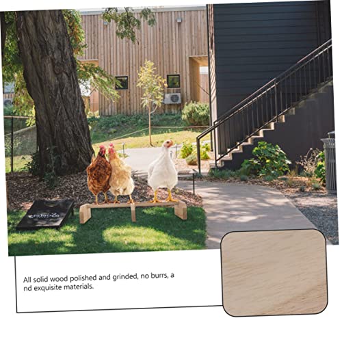 Balacoo Wooden Chicken Perch Roosting Bar Natural Bird Stand for Hens and Medium to Large Birds Safe Parrot Pet Coop Accessory for Secure Off Ground Resting