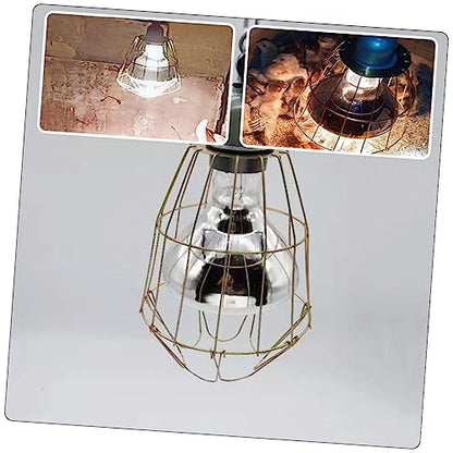 Mikikit 3Pcs Waterproof Heating Bulb Cages Heat-Resistant Lamp Covers for Chickens and Reptiles Sturdy Wear-Resistant Light Bulb Covers Household Supply