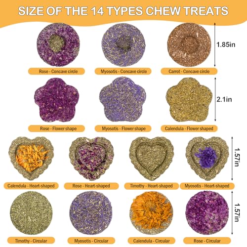 VESPRO 30PCS Guinea Pig Hay Food Natural Rabbit Chew Toys for Teeth，Hamster Toys, Bunny Chew Toys Timothy Hay Treats for Rabbits Chinchillas Rats, Small Animals Teeth Grinding - size: 30Pack-grass cake