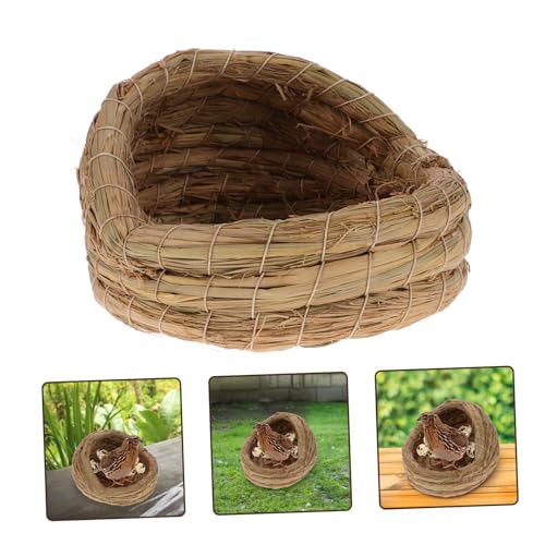2pcs Cozy Straw Woven Chicken Nest for Egg Laying and Sleeping Comfortable Pet Hut for Animals for Secure and Private Coop