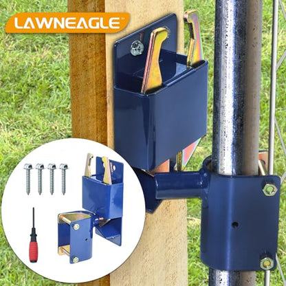 Two Way Gate Latch – Blue Heavy Duty Farm Gate Latch | Fits Round Tube Gates with 1-5/8" to 2" Tubes – 2-Way Latch with Screws & Phillips Screwdriver, Ideal for Farms & Pastures - color: 1 Pack Blue 2-Way Gate Latch