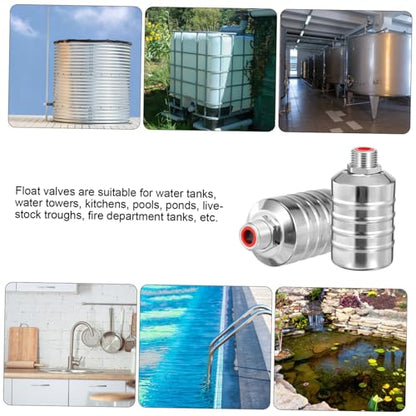 2pcs Water Float Valve for Water Tanks Auto Shut off Mechanism for Livestock Waterers Farm Irrigation and