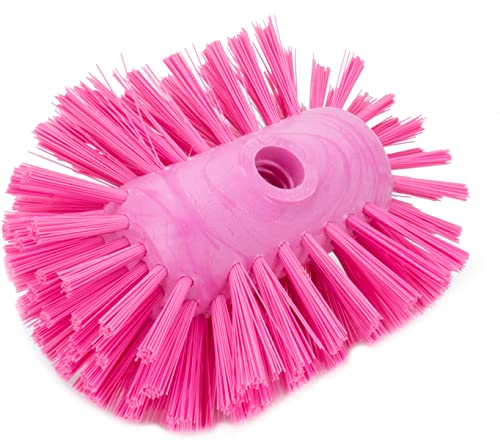 SPARTA Tank and Kettle Scrub Brush Heavy-Duty Tile Brush, Color-Coded and Handle Compatible (Sold Separately) for Optimal Access In Spacious Containers, Plastic, 5.25 X 7.5 Inches, Pink - color: Pink
