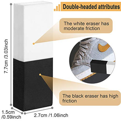 2 Pcs Sneaker Cleaning Brush Shoes Shine Dauber Suede Brush Nubuck Cleaner Crepe Applicators Suede Eraser Set(Dual with Eraser) - style: Dual with Eraser