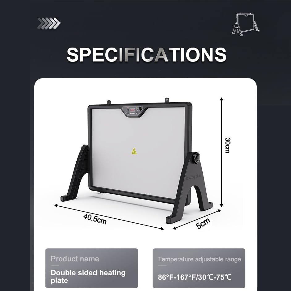 Upgraded Chick Heating Plate with Adjustable Height & Angle, Thermostatic Control Chick Warmer Pad for Enclosed Indoor Space – Ideal for Chicks, Ducklings, Quail, and Birds - size: 11.0"L x 12.0"W x 8.9"H