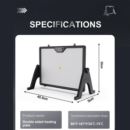Upgraded Chick Heating Plate with Adjustable Height & Angle, Thermostatic Control Chick Warmer Pad for Enclosed Indoor Space – Ideal for Chicks, Ducklings, Quail, and Birds - size: 11.0"L x 12.0"W x 8.9"H