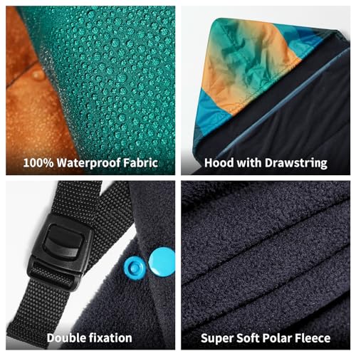 Waterproof Stadium Blanket, Fleece Camping Blanket Wearable Soft Warm Camp Blanket for Outdoor Camping, Picnic, Stadium, Sports, Beach, Car - color: Dawn
