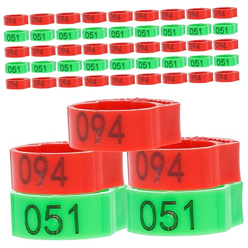 SUPVOX 200pcs Chicken Leg Bands Numbers Rooster Leg Bands Plastic Chicken Tags for