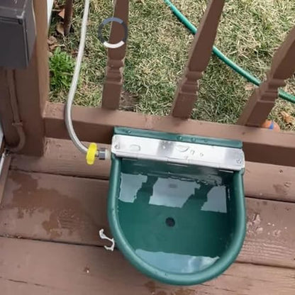 banapoy Automatic Water Bowl, Livestock Waterer with Built in Sensor and Floating Valve for Cattle Dog Goat Sheep, Plastic Outdoor Animal Drinking Bowl