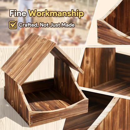 Chicken Nesting Boxes, 3 Pack Wall-Mounted Wooden Nesting Box,Specialized for Chicken Coops, Features a Cozy & Private Laying Space, Suitable for Chickens, Ducks and Other Poultry - color: 3 Pack