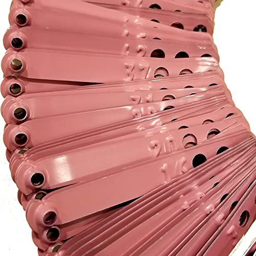 Pinnon Hatch Farms Leg Bands Custom Stamped Aluminum Chicken Poultry Duck Peacock Leg Rings Identification Tags (200, Pink) - color: Pink
