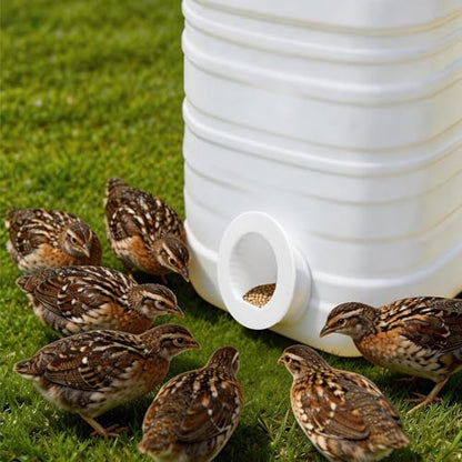 16 Pack Quail Feeder No Waste Feeder Port for DIY Bucket Pail Bin Container Coturnix（1.75in） - color: 1.75in*16pcs