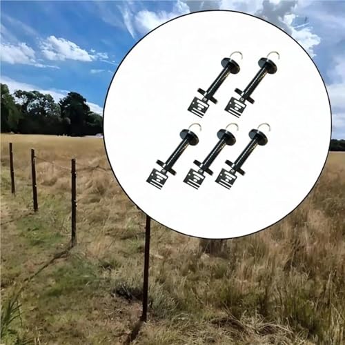 Electric Fence Gate Handle Spring 5-Pack Spring-Loaded Gate Handles, Replacement Parts for Garden & Farm Fences