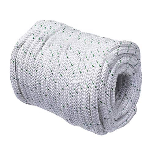 1/2 in by 100 FT Double Braid Polyester with Nylon Core Rope, Orange, 1000 Lbs Tensile Strength, Arborist Rigging, Sailing, Tree Work, Camping, Swings - color: White, size: 3/7" 150ft