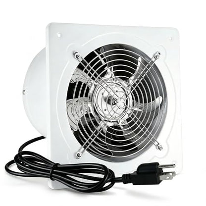8 inch Exhaust Fan, 735CFM Wall Mounted Vent Fans, Ventilation Fan Bathroom Garage Attic Exhaust Fan Ceiling and Wall Mount Fan for Kitchen/Bathroom, 110V 80W | 735 CFM High Airflow Extractor Fan Metal Window Exhaust Fan with Backdraft Damper Ideal for At