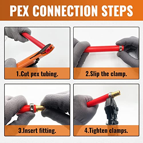 SUNGATOR 5-Pack 3/4" Pex Coupling, 3/4 Inch Pex Coupler Brass Fittings - size: 3/4" Coupler, 5 Pack