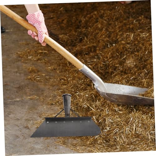 UKCOCO Manganese Steel Floor Scraper and Small Shovel for Barn Cleaning, 32cm Multifunctional Livestock Manure Scraper for Pig, Chicken, and Cattle Farms