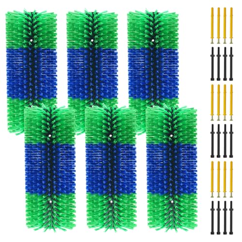 6pcs Livestock Scratching Brush Goat Scratcher Brush Full Massage Grooming Tool with 24 Screws for Cow,Cattle,Cow,Sheep, Horses,Pigs - color: Green, size: 6pack