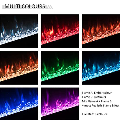 LegendFlame Austin in Wall Recessed & Wall Mounted Electric Fireplace (72") - size: 72"