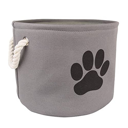 Bone Dry Pet Storage Collection Collapsible Bin, Medium Round, Gray - color: Gray, size: Medium Round