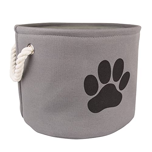 Bone Dry Pet Storage Collection Collapsible Bin, Medium Round, Gray - color: Gray, size: Medium Round