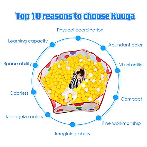 Kuuqa Ball Pit Play Tent with Basketball Hoop for Kids Toddlers Outdoor Indoor Play 4 Ft/120CM (Balls Not Included)