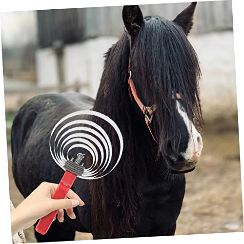 Toddmomy 1pc Horse Grooming Brush for Cattle and Livestock Ergonomic Hair Comb Toothed Design for Cleaning and Itch Relief Circulation Easy to Clean and Use