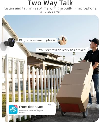 ELECCTV 5G/2.4G WiFi Security Cameras Wireless Outdoor, 2K 5G Security Camera with AI Motion Detection, Color Night Vision, Siren, IP65, 2-Way-Audio, Support Alexa&Google Assistant, Cloud/SD (4) - color: Black