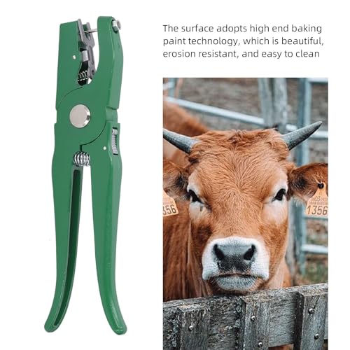 Livestock Ear Tag Applicator, Cattle Ear Tagger Cow Ear Tag Pliers, Universal Animal Ear Tag Tool Ear Tag Clamp for Cattle Cow Pig Goat Sheep Lamb