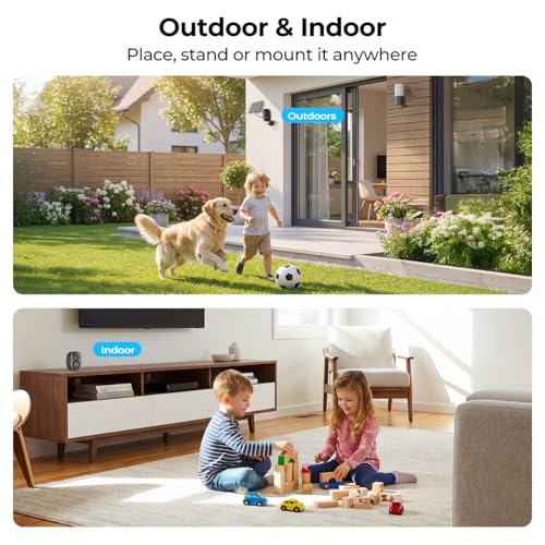 Security Cameras Wireless Outdoor 2K Solar Powered WiFi Cameras for Home Security,AI Motion Detection,Siren Alarm,Spotlight Color Night Vision,2-Way Audio,SD/Cloud Storage (2 Solar Cams)