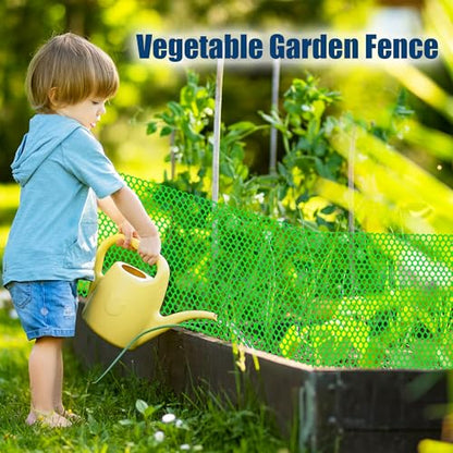Green Plastic Chicken Wire Mesh Roll 15.7IN x 10FT, 500GSM Hexagonal Netting - Garden Fencing for Poultry, Dog Rabbit Barrier, Floral Crafts, Easy to Cut Durable Animal Proof Yard Fencing - color: 10ft Green