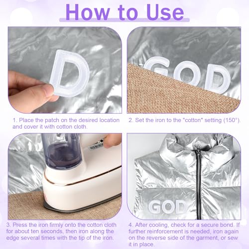 ASTARON 72 Pcs Iron on Letters and Numbers Patches, 1.5 Inch Letters A-Z Numbers 0-9 Embroidered Applique Patches Alphabet Cloth Patch for Clothes, Bags, Socks, Jeans, Hat, DIY Accessories(White) - color: White
