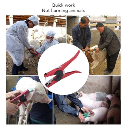 Livestock Ear Tag Applicator Universal Animal Ear Tag Pliers for Cattle Pigs Sheep Goats