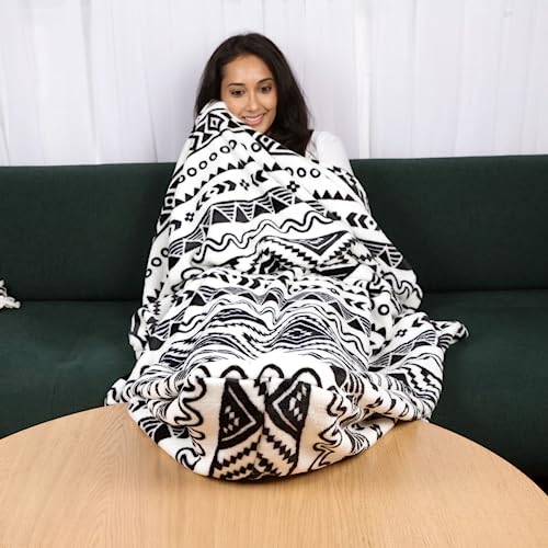 PediPocket Patented Foot Pocket Blanket – 50” x 70” with 20” Deep Foot Pocket, Plush Velvety Fleece Blanket, Everyday Luxurious Comfort, Machine Washable, Gift Idea – Nifty Navajo (Non-Electric) - color: Nifty Navajo