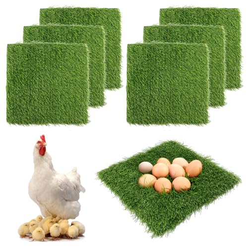 6PCS 12"×12" Nesting Pads for Chicken Coop, Nesting Box Pads for Chickens, Nest Pad for Laying Eggs, Reusable Nest Pad for Chicken Coop/Chicken Nestings Box(Color:Green)